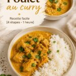 Un plat de poulet au curry coloré prêt à être dégusté