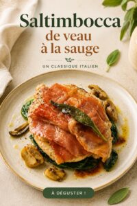 Recette authentique de saltimbocca de veau à la sauge dans une assiette élégante