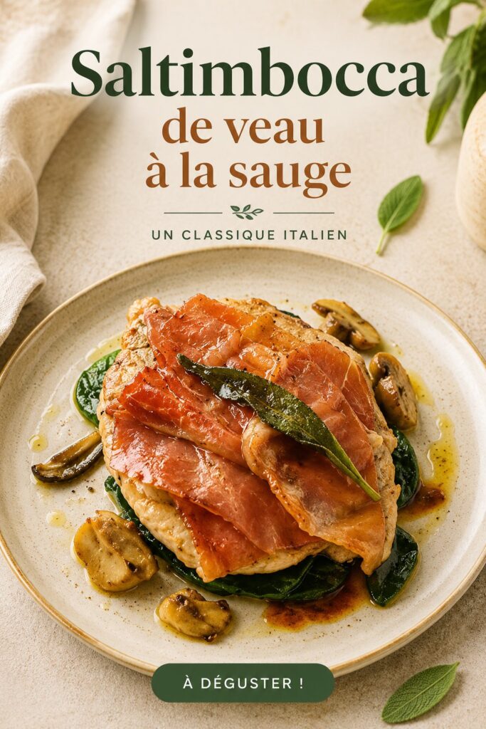 Recette authentique de saltimbocca de veau à la sauge dans une assiette élégante