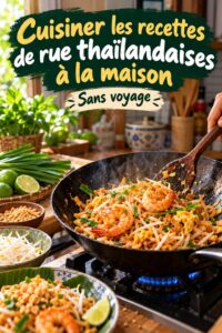 Assortiment de plats de rue thaïlandais colorés à déguster