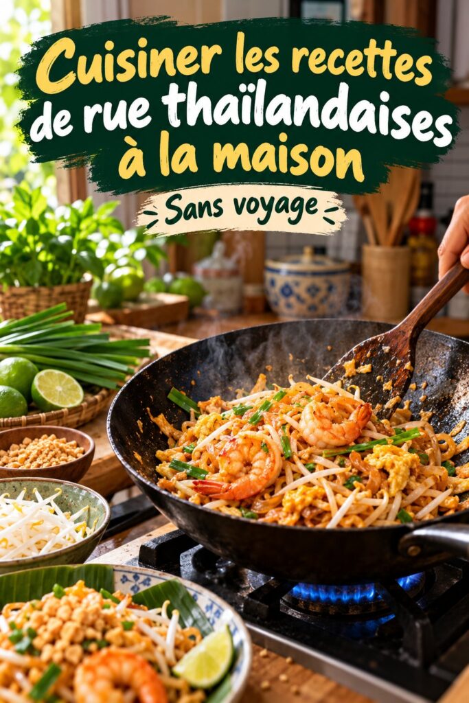 Assortiment de plats de rue thaïlandais colorés à déguster