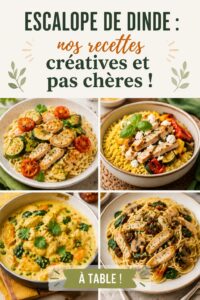 Escalope de dinde rôtie accompagnée de légumes frais