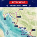 Carte de la Croatie avec itinéraires pour road trip