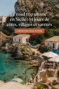 Un aperçu des côtes siciliennes lors d'un road trip en journée
