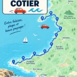 Vue panoramique sur la côte dalmate lors d'un road trip en Croatie