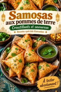 Samosas croustillants de pommes de terre servis avec sauce piquante