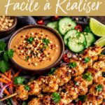 Sauce satay maison prête à être dégustée, un plat typique de la Malaisie.