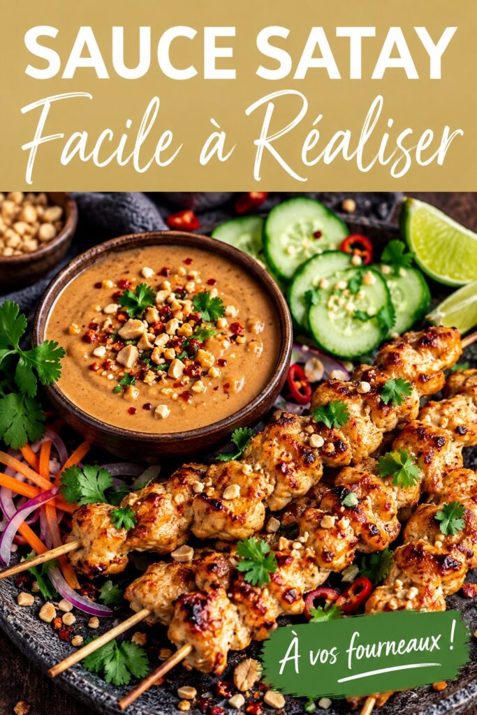 Sauce satay maison prête à être dégustée, un plat typique de la Malaisie.