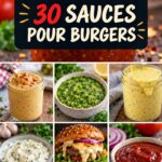 Assortiment de burgers avec différentes sauces malaisiennes sur une table
