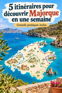 Belles plages de Majorque avec un ciel bleu et une eau cristalline