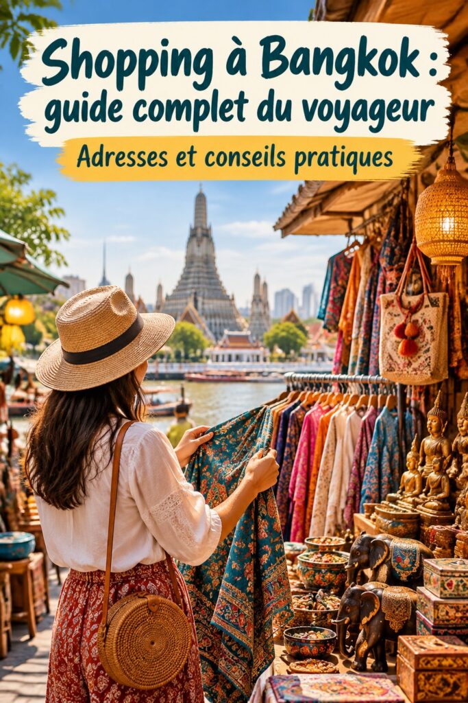 Marché coloré à Bangkok avec des boutiques attrayantes