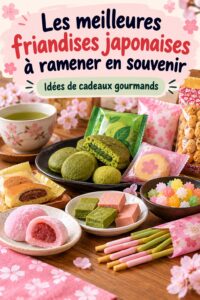 Assortiment de snacks et douceurs japonaises à ramener en souvenir.