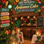 Une décoration de soirée inspirée de La Havane avec des éléments colorés et exotiques