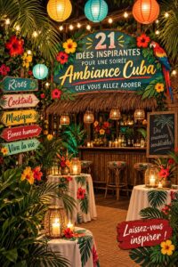 Une décoration de soirée inspirée de La Havane avec des éléments colorés et exotiques