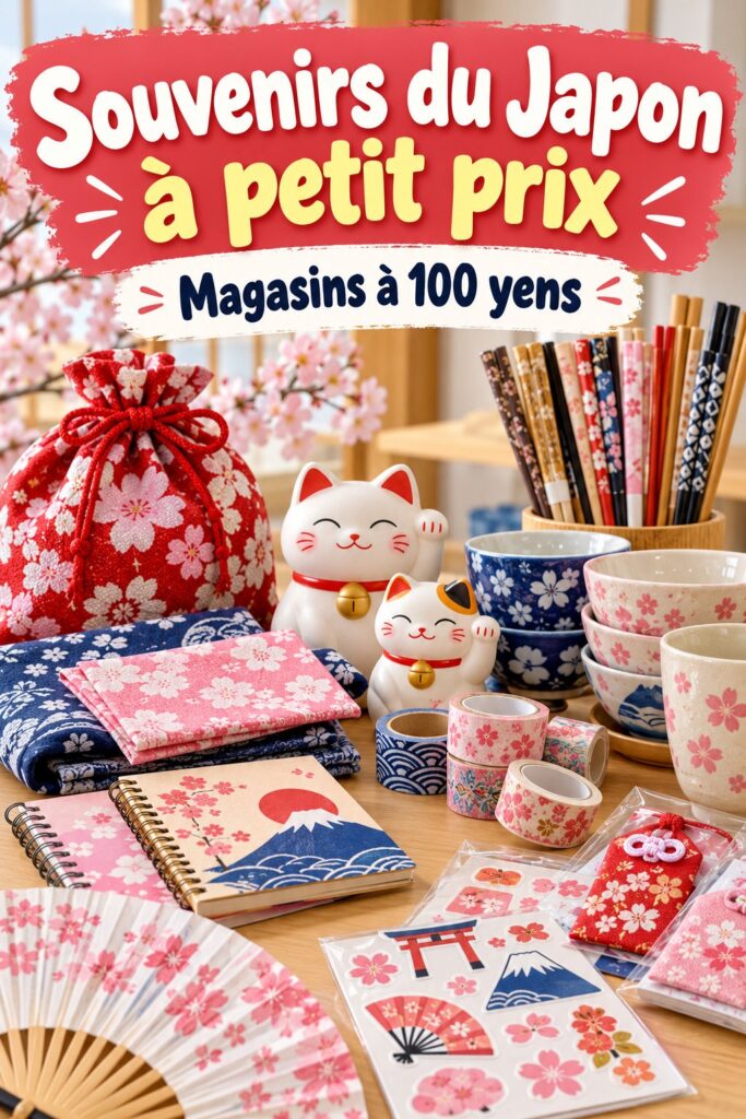 Souvenir japonais coloré trouvé dans un magasin à 100 Yen