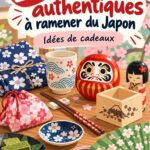 Souvenirs japonais colorés sur un marché traditionnel
