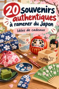 Souvenirs japonais colorés sur un marché traditionnel
