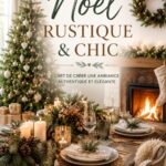 Intérieur rustico-chic avec des meubles en bois et des décorations chaleureuses.