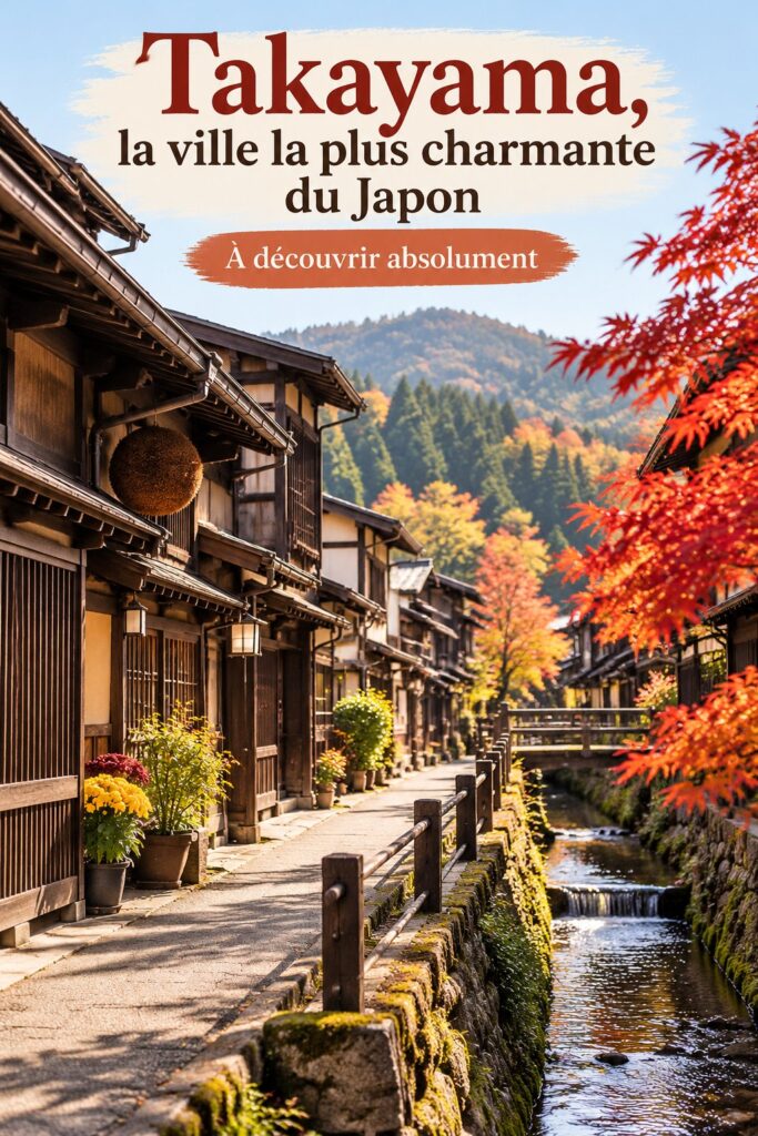 Vue panoramique de Takayama, ville pittoresque entourée de montagnes au Japon.
