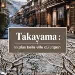 Vue panoramique de la ville de Takayama entourée de montagnes