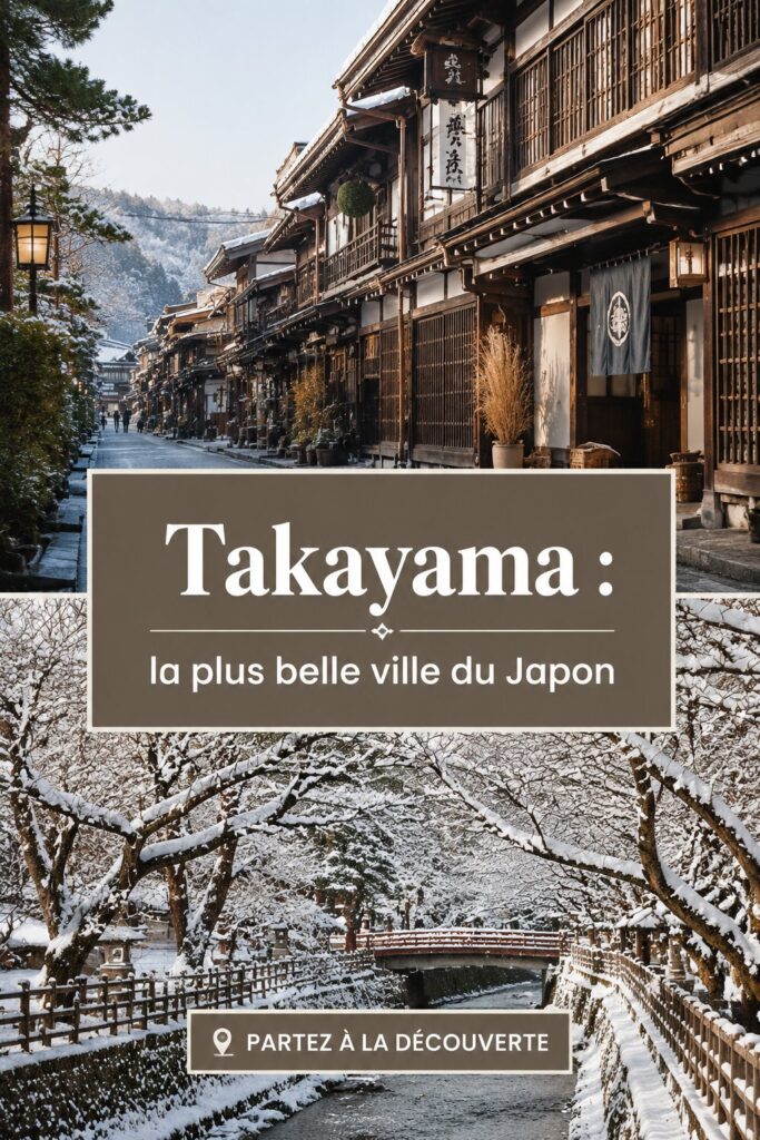 Vue panoramique de la ville de Takayama entourée de montagnes