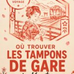 Collection de tampons Eki colorés trouvés à Kyoto