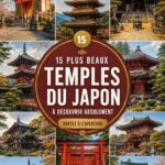 Les 15 temples incontournables à visiter au Japon Temple japonais traditionnel entouré de cerisiers en fleurs, une vue apaisante et emblématique du Japon.