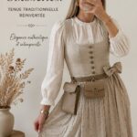 Femme portant un Dirndl coloré à l'Oktoberfest, célébrant la culture bavaroise.