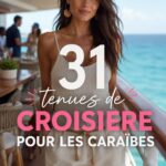 Femme en robe légère sur un bateau de croisière dans les Caraïbes