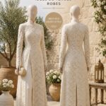 Femme portant une élégante robe en soie pour célébrer Eid en Malaisie.
