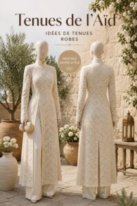 Femme portant une élégante robe en soie pour célébrer Eid en Malaisie.