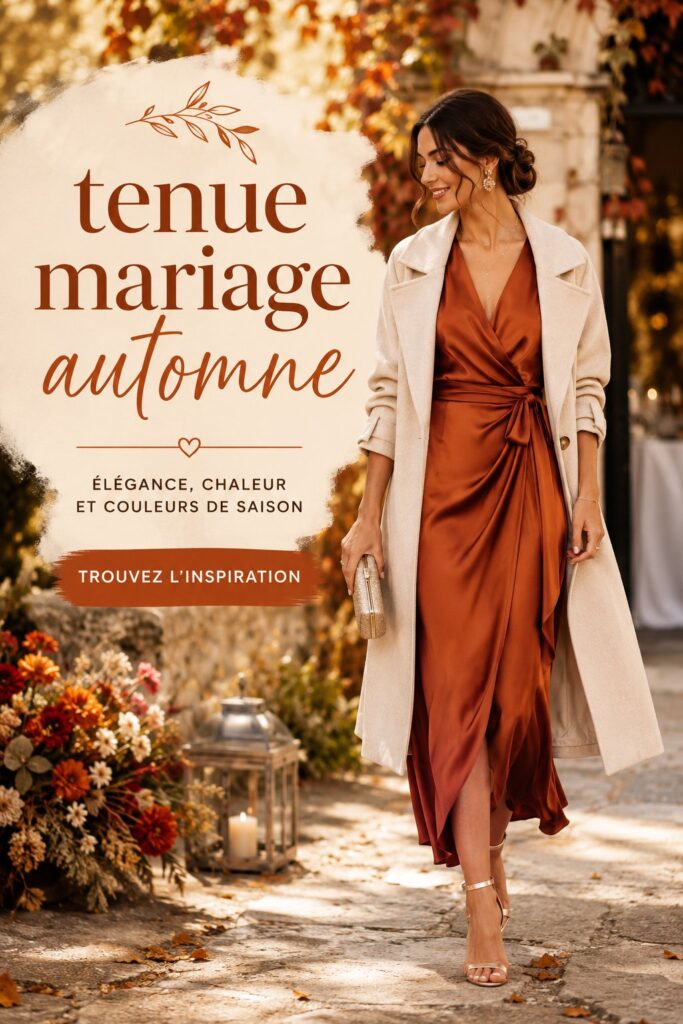 Robe élégante en velours pour mariage en automne.