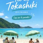 Vue panoramique de l'île de Tokashiki à Okinawa avec ses plages et sa nature luxuriante.