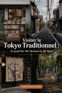 Vue pittoresque des ruelles traditionnelles de Yanaka à Tokyo