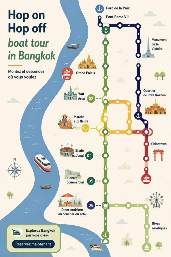 Tour en bateau à Bangkok avec des locaux sur le Chao Phraya