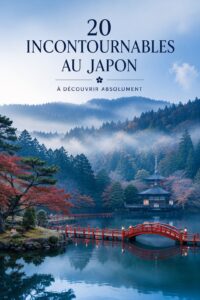 Scène d'un temple caché au Japon entouré de verdure