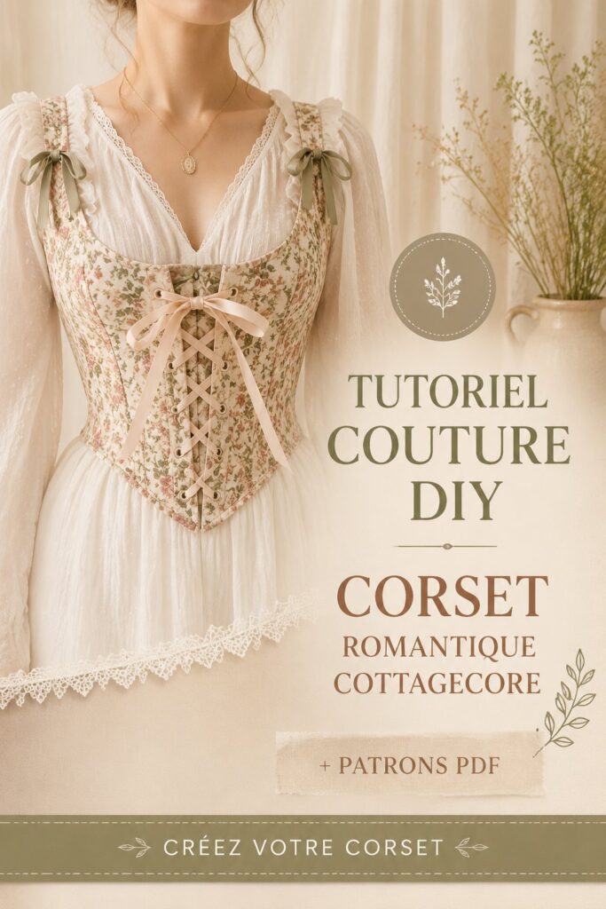 Tutoriel couture pour un corset cottagecore romantique