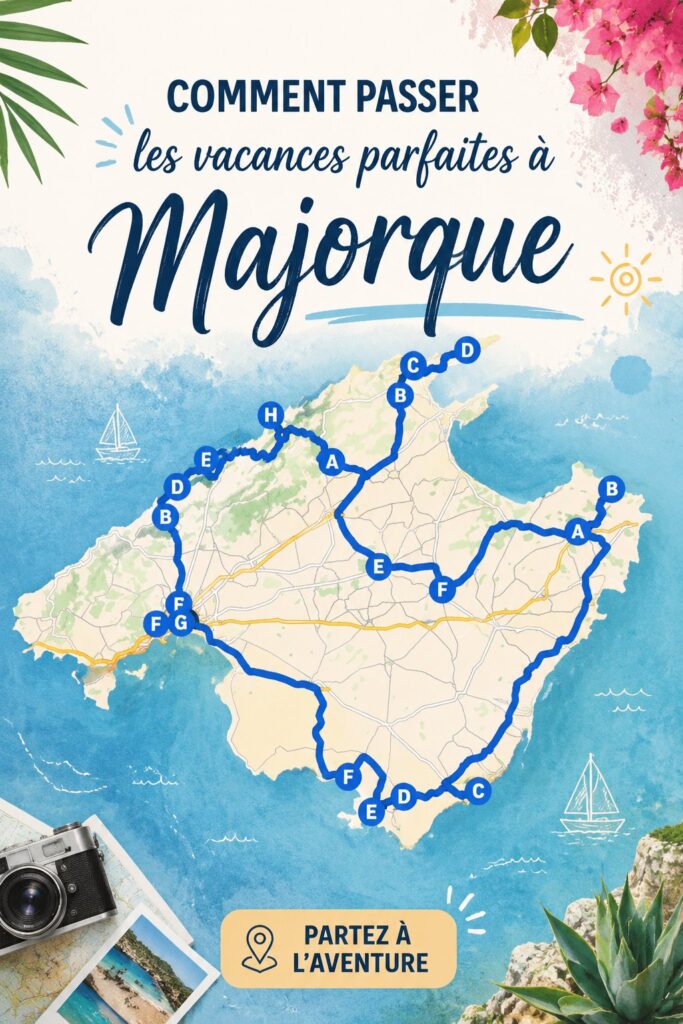 Plage ensoleillée à Majorque, parfaite pour des vacances relaxantes.