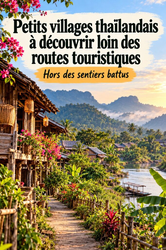 Un petit village authentique en Thaïlande, loin des circuits touristiques.