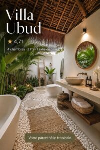 Villa luxueuse à Ubud entourée de nature verdoyante