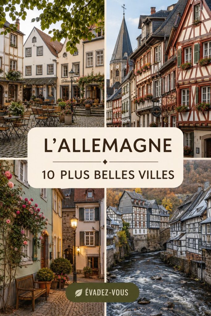 Vue panoramique de l'une des plus belles villes d'Allemagne, avec son architecture historique et ses rues pittoresques.