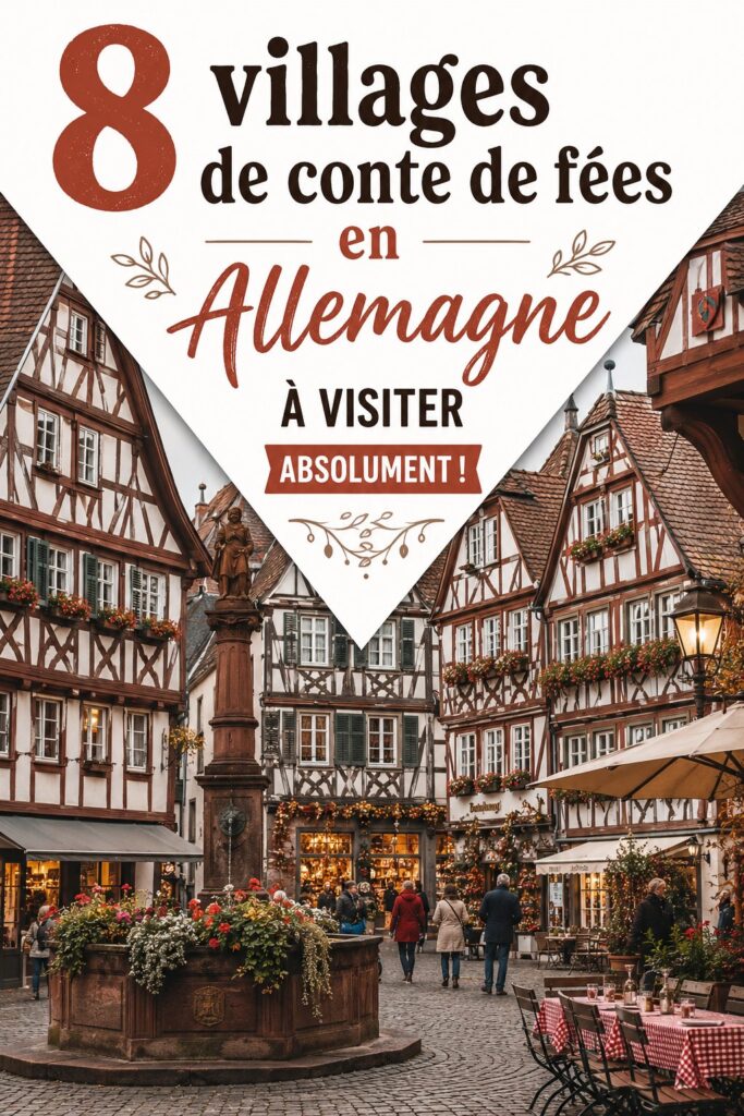 Une vue panoramique d'une ville féerique d'Allemagne, inspirant les contes de fées.