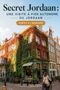 Vue pittoresque du quartier Jordaan à Amsterdam, avec ses canaux et maisons traditionnelles.