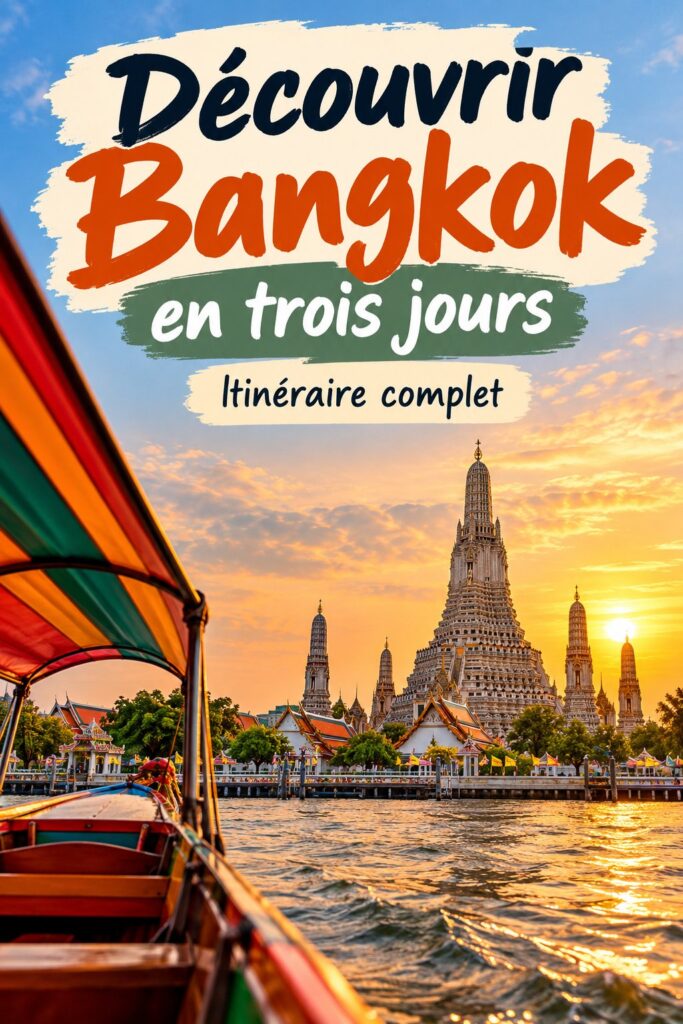 Vue magnifique du Wat Pho, un temple emblématique de Bangkok.