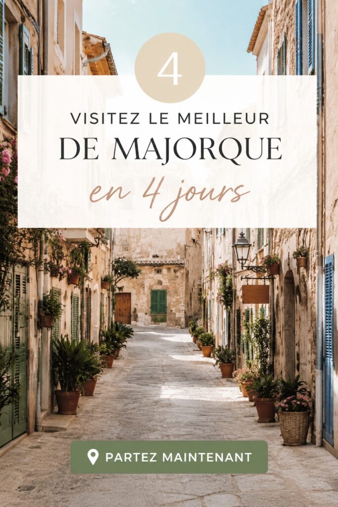 Vue panoramique des plages de Majorque, un espace idyllique à explorer pendant 4 jours