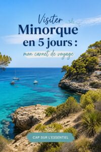 Paysage de Minorque avec ses plages de sable et ses criques ensoleillées