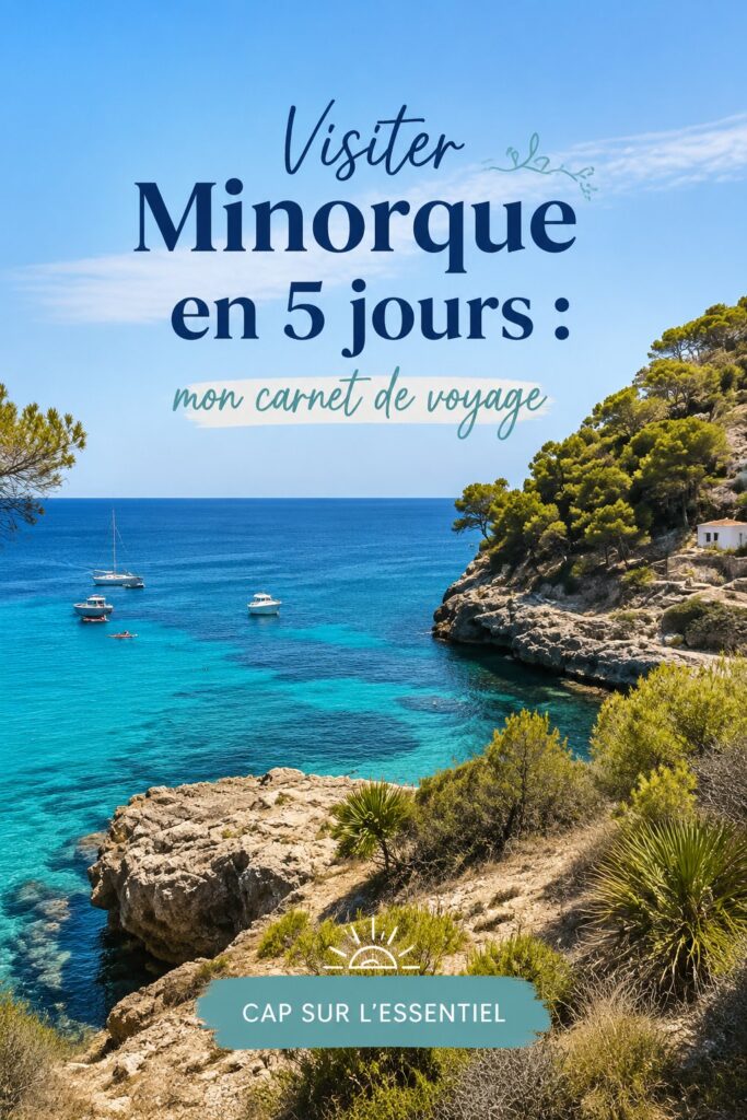 Paysage de Minorque avec ses plages de sable et ses criques ensoleillées