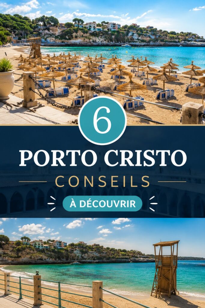 Paysage de Porto Cristo avec ses plages et ses eaux turquoises