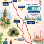 Vue panoramique de Kuala Lumpur, capitale de la Malaisie avec ses tours emblématiques.