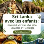 Une famille souriante découvrant la beauté des paysages du Sri Lanka.